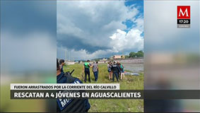 Rescatan a 4 jóvenes en Aguascalientes