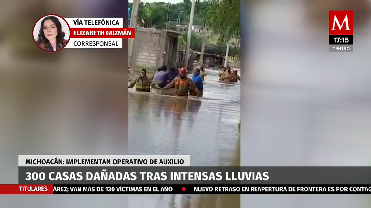 300 casas dañadas tras intensas lluvias en Michoacán