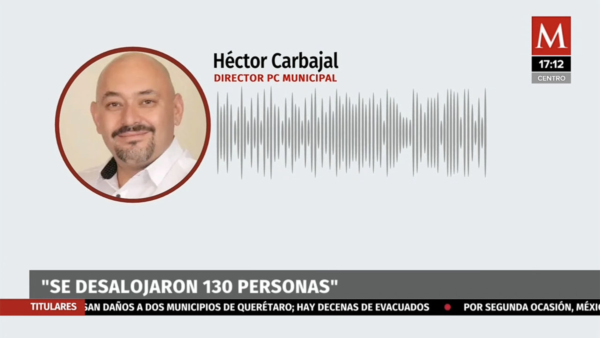 "Se desalojaron 130 personas": Héctor Carbajal, PC Tequisquiapan