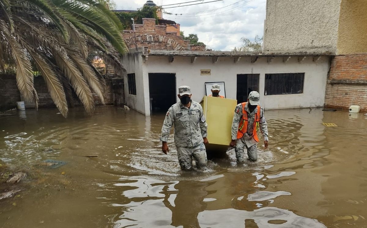 La Guardia Nacional apoyó en los operativos tras el desbordamiento del Río San Juan. Foto: Twitter/Guardia Nacional