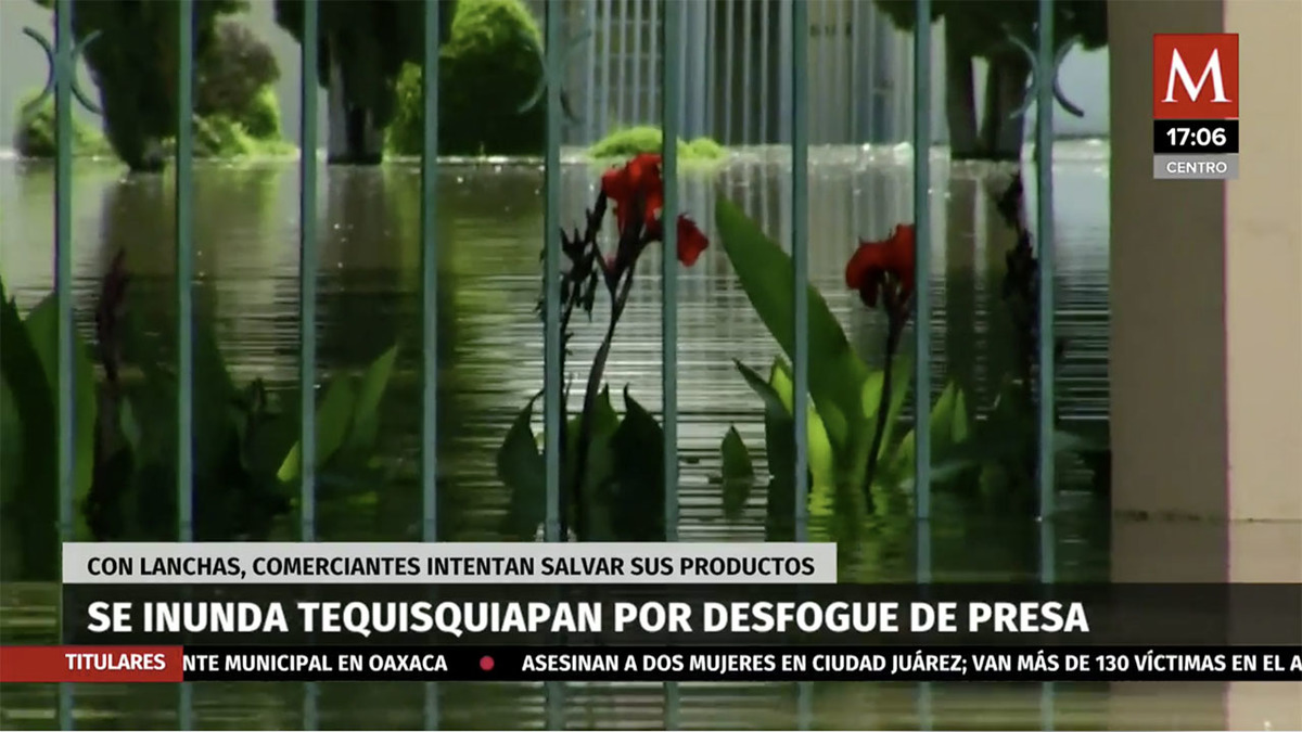 Se inunda Tequisquiapan por desfogue de presa
