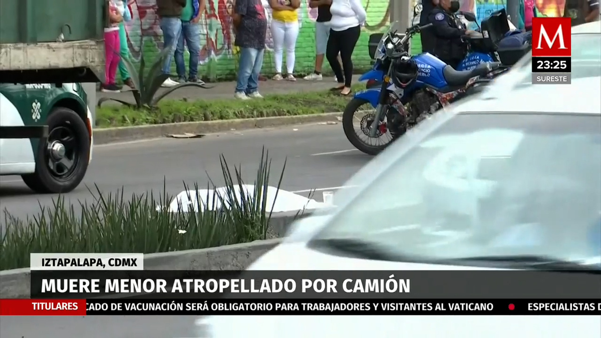 Iztapalapa. Niño de 4 años muere tras ser atropellado por camión