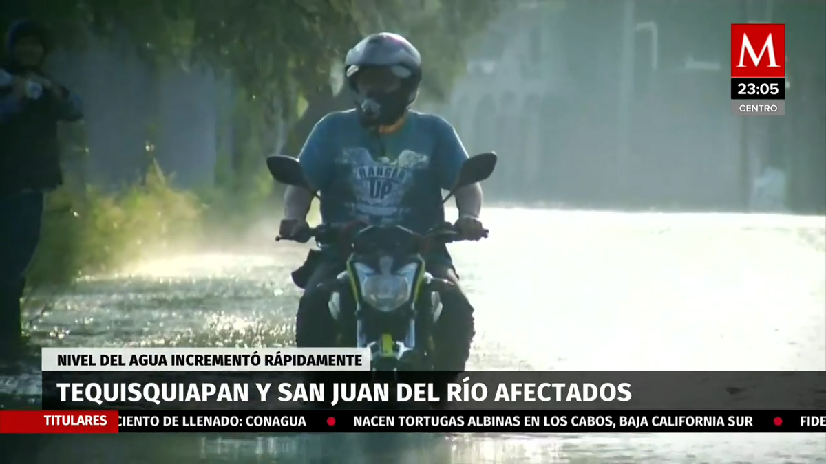 Tequisquiapan bajo el agua ante inundaciones por lluvias