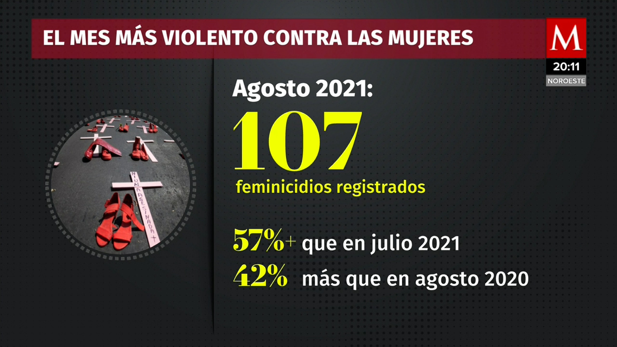 En agosto, se registraron 107 feminicidios en México: SSPC