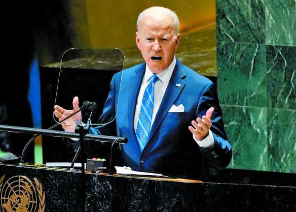 El presidente de EU en la sede del organismo en Nueva York. AP