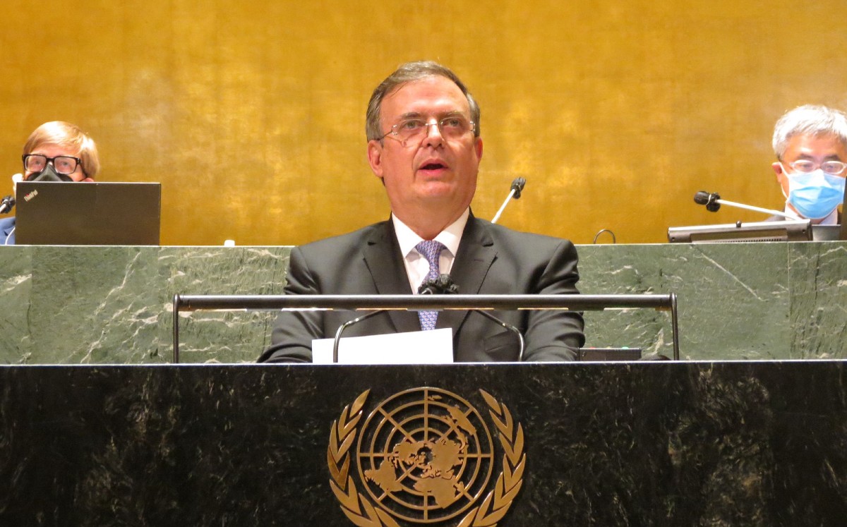 Marcelo Ebrard también se pronunció a favor de hacer ajustes a la institucionalidad de la ONU, | Especial