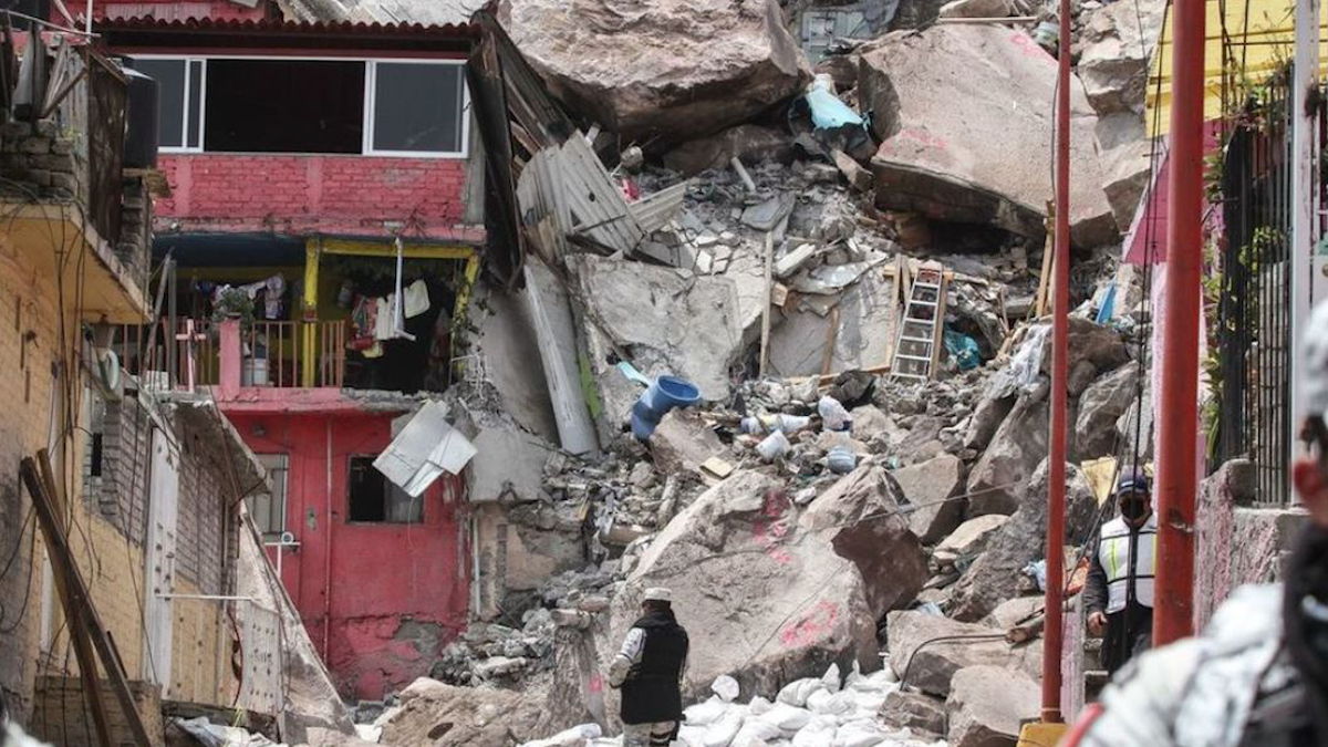 Activan declaratoria de emergencia ante deslave en el Chiquihuite