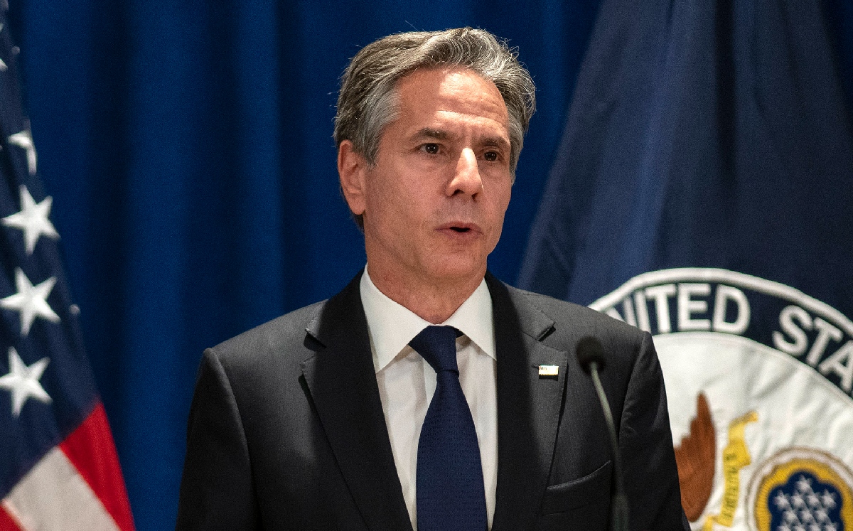 Antony Blinken, secretario de Estado, durante su participación en la asamblea de la ONU. (AP)