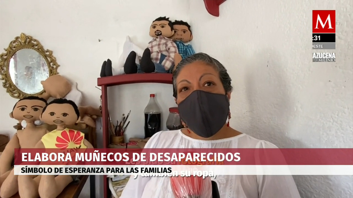 Artesana realiza muñecos de personas desaparecidas con prendas