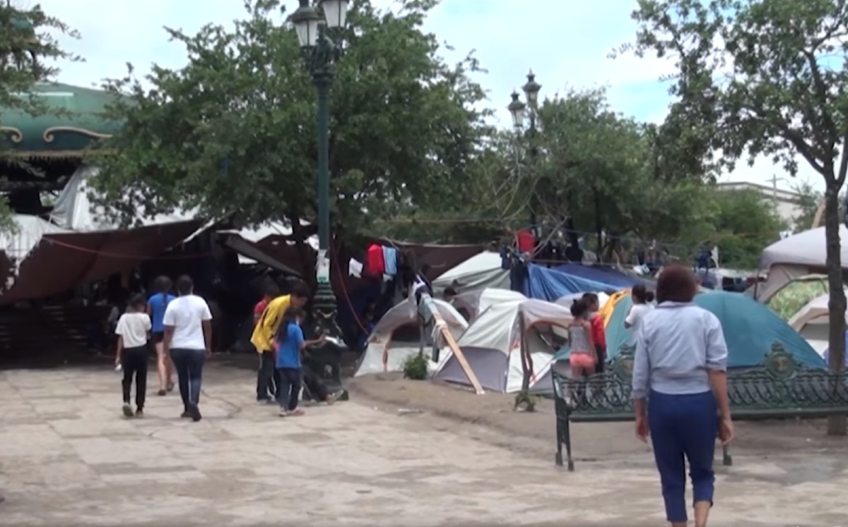 Campamento de migrantes en Reynosa. (Telediario Reynosa)