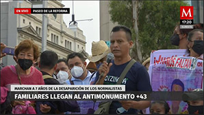 Avances de protesta a 7 años de desaparición de los 43