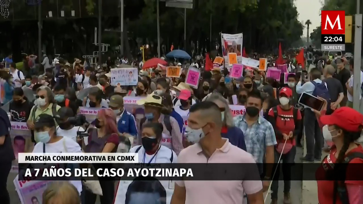 Fotos de marcha en CdMx a siete años del caso Ayotzinapa