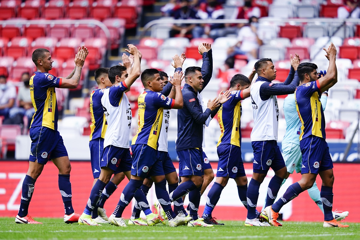 Jugadores del Atlético de San Luis tras triunfo sobre Toluca (Imago7)