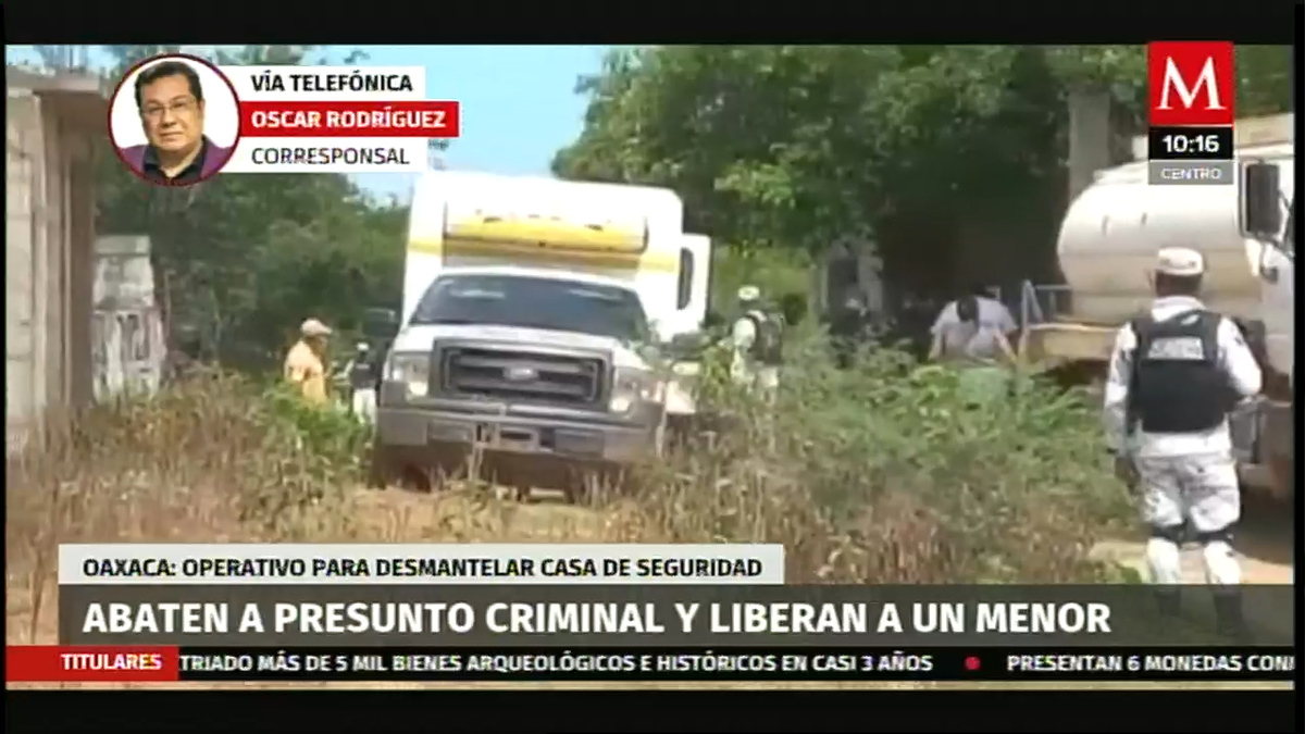 En Oaxaca, abaten a presunto criminal y liberan a un menor