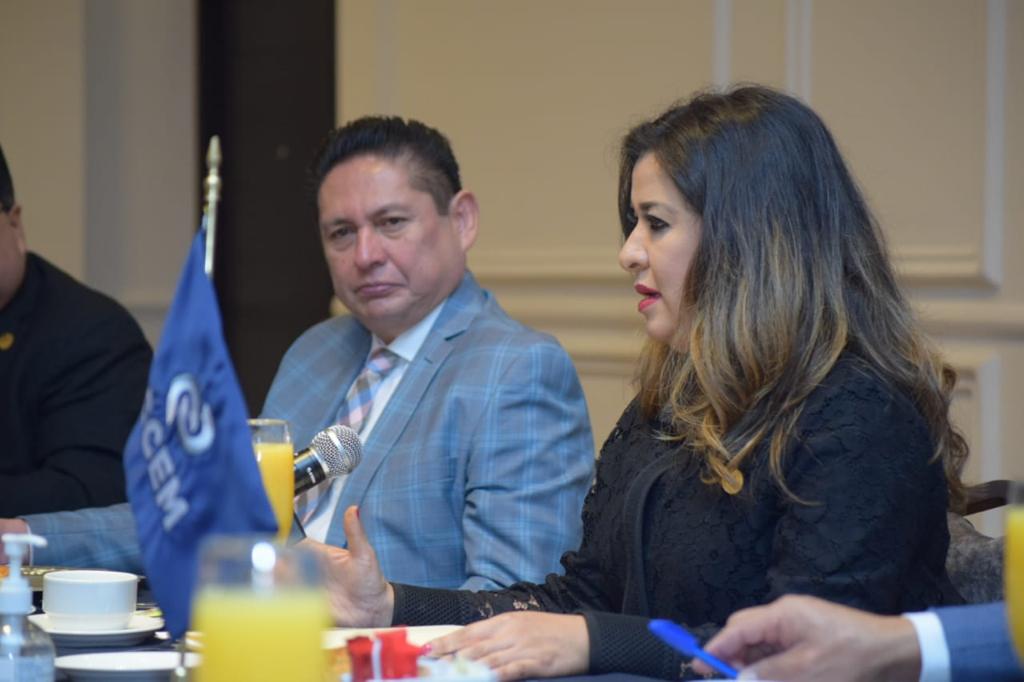La presidenta del CEEM durante el evento. (Especial)