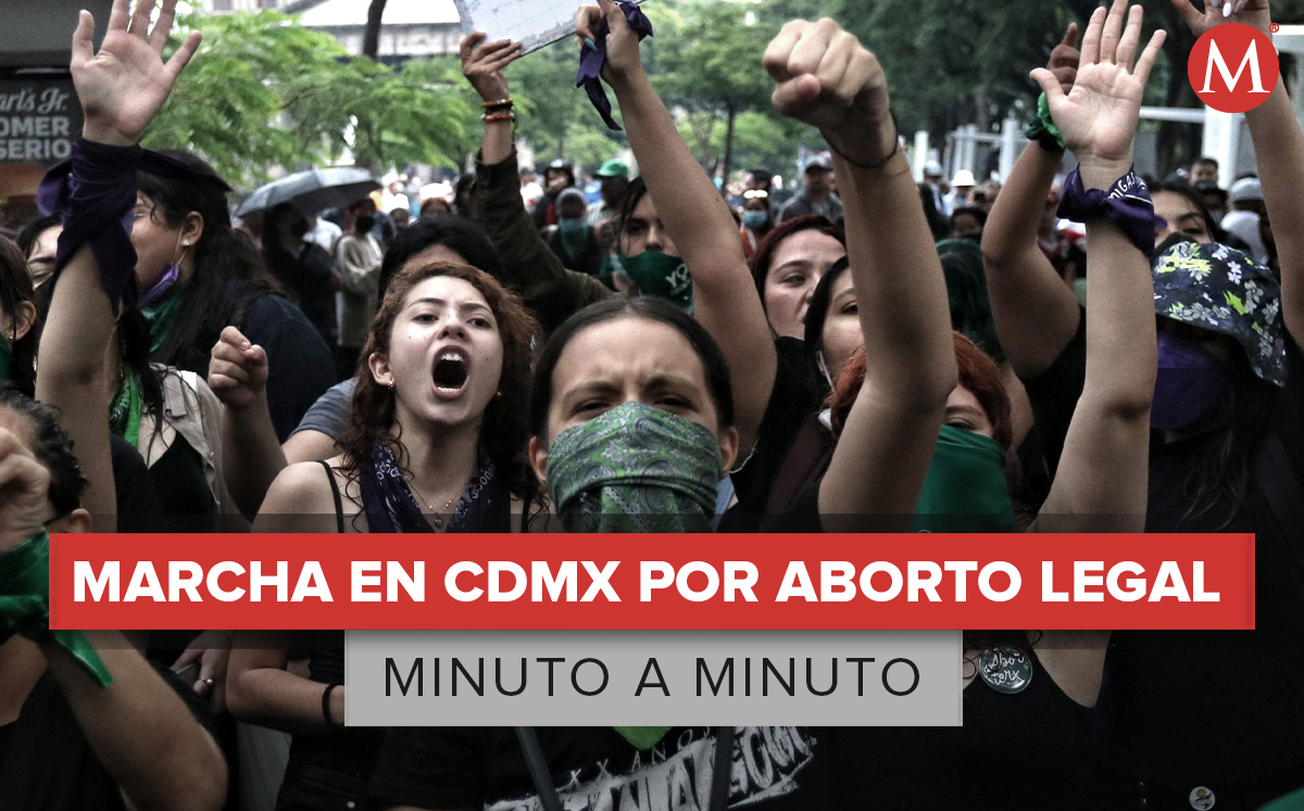 Mujeres marchan en CdMx por Día de acción global por el aborto seguro. | MILENIO