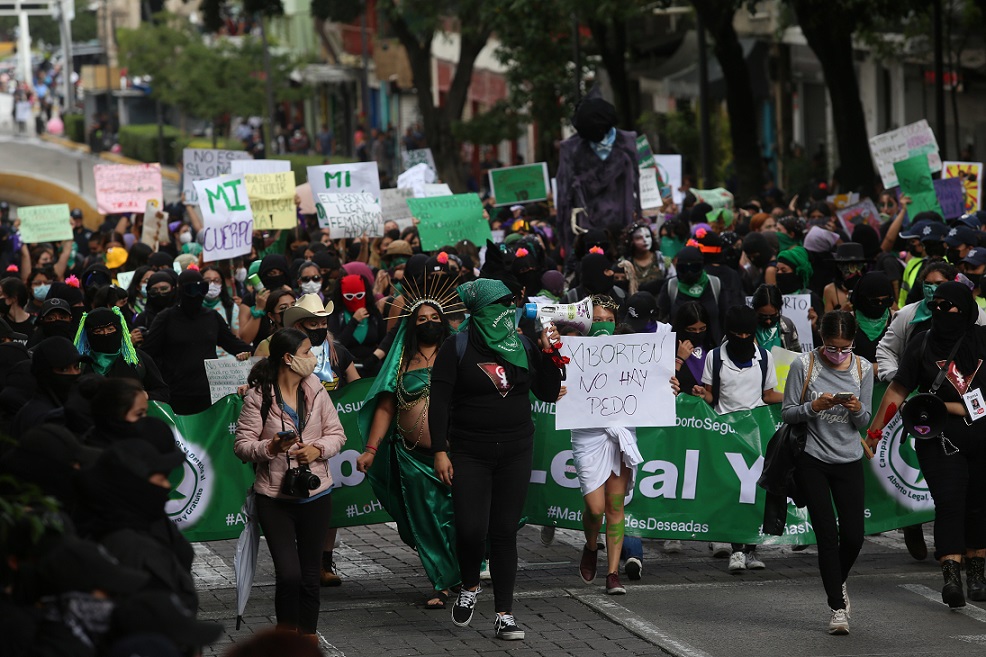 Las mujeres marcharon por las calles del centro de Guadalajara (Fernando Carranza)