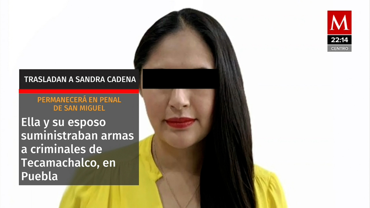 Trasladan a Sandra Cadena a penal en Puebla por portación de arma