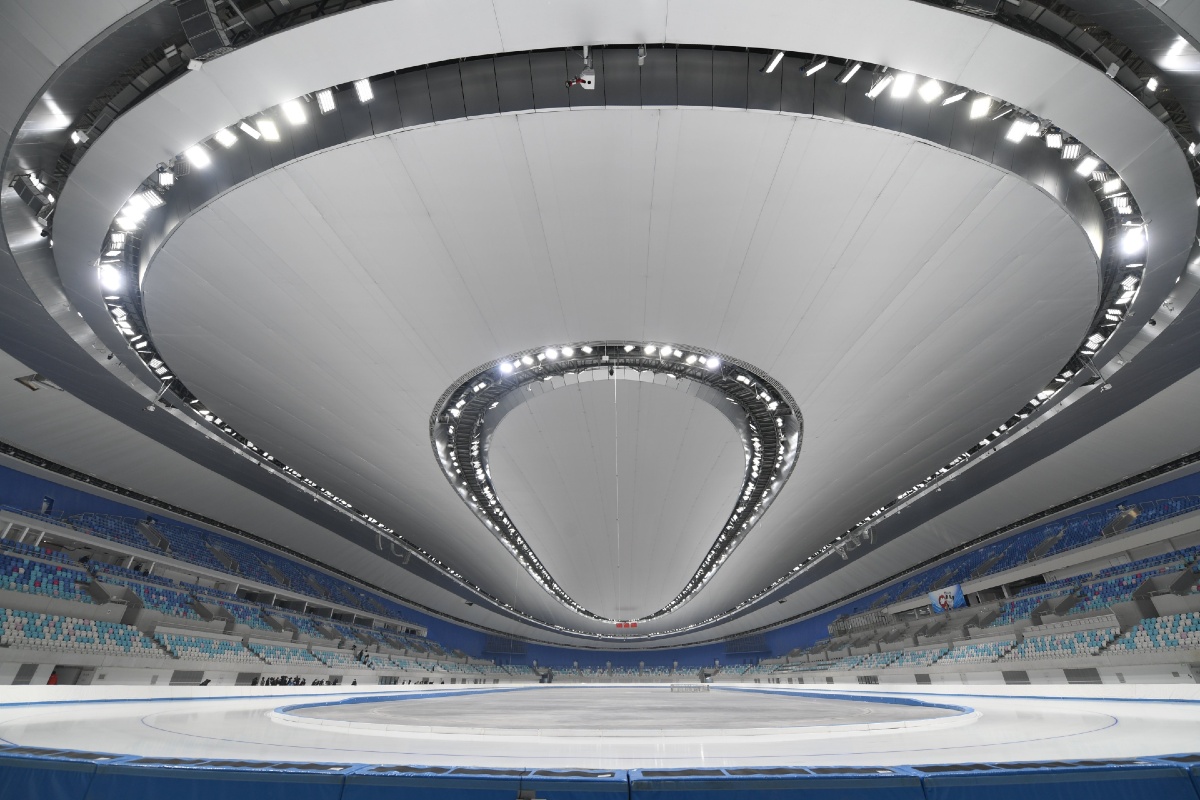 Óvalo Nacional de Patinaje de Velocidad de Pekín (Twitter @Beijing2022)