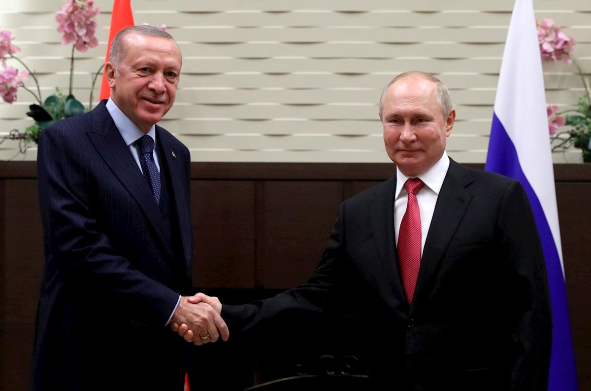 Recep Tayyip Erdogan y Vladimir Putin, respectivos presidentes de Egipto y Rusia. | EFE
