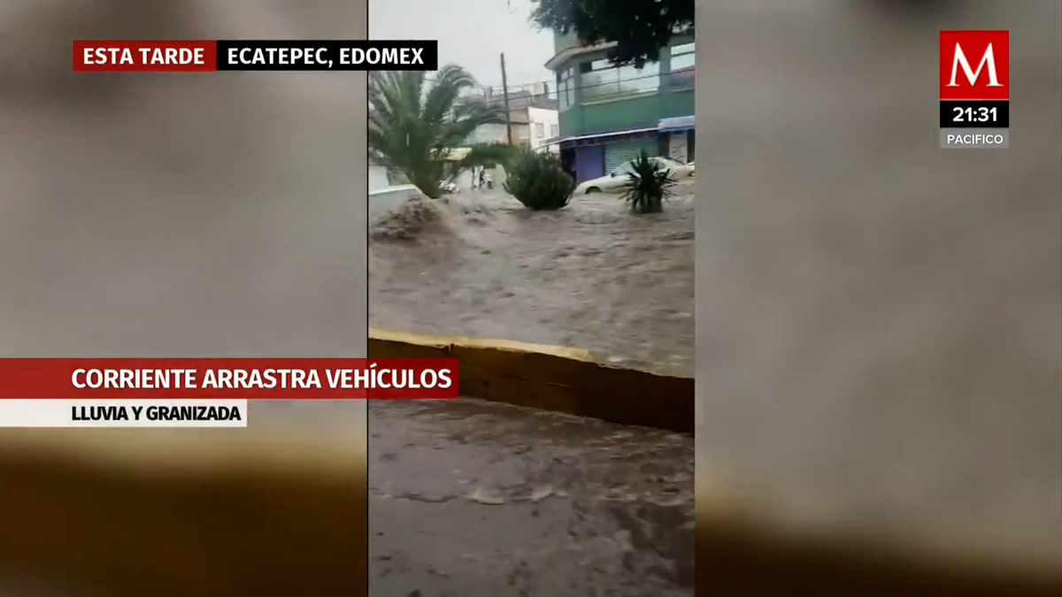 Lluvia en Ecatepec hoy deja fuertes inundaciones