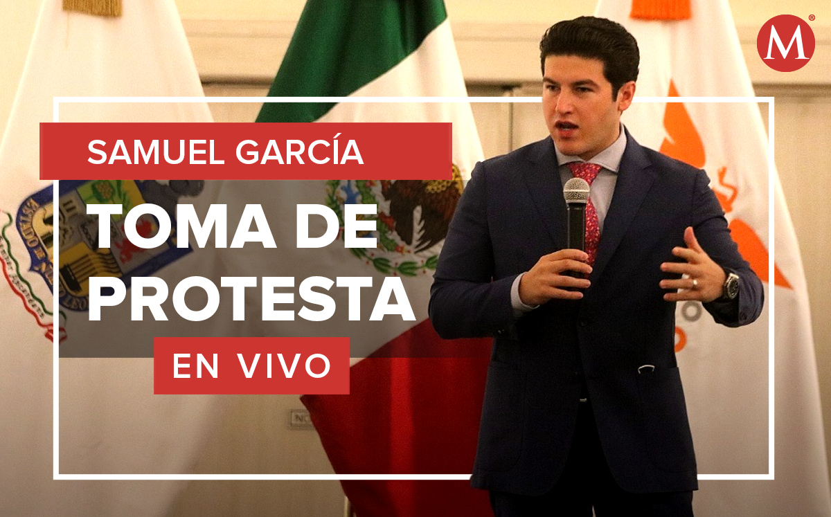 Samuel García toma protesta como gobernador de Nuevo León. Foto: Leonel Rocha.