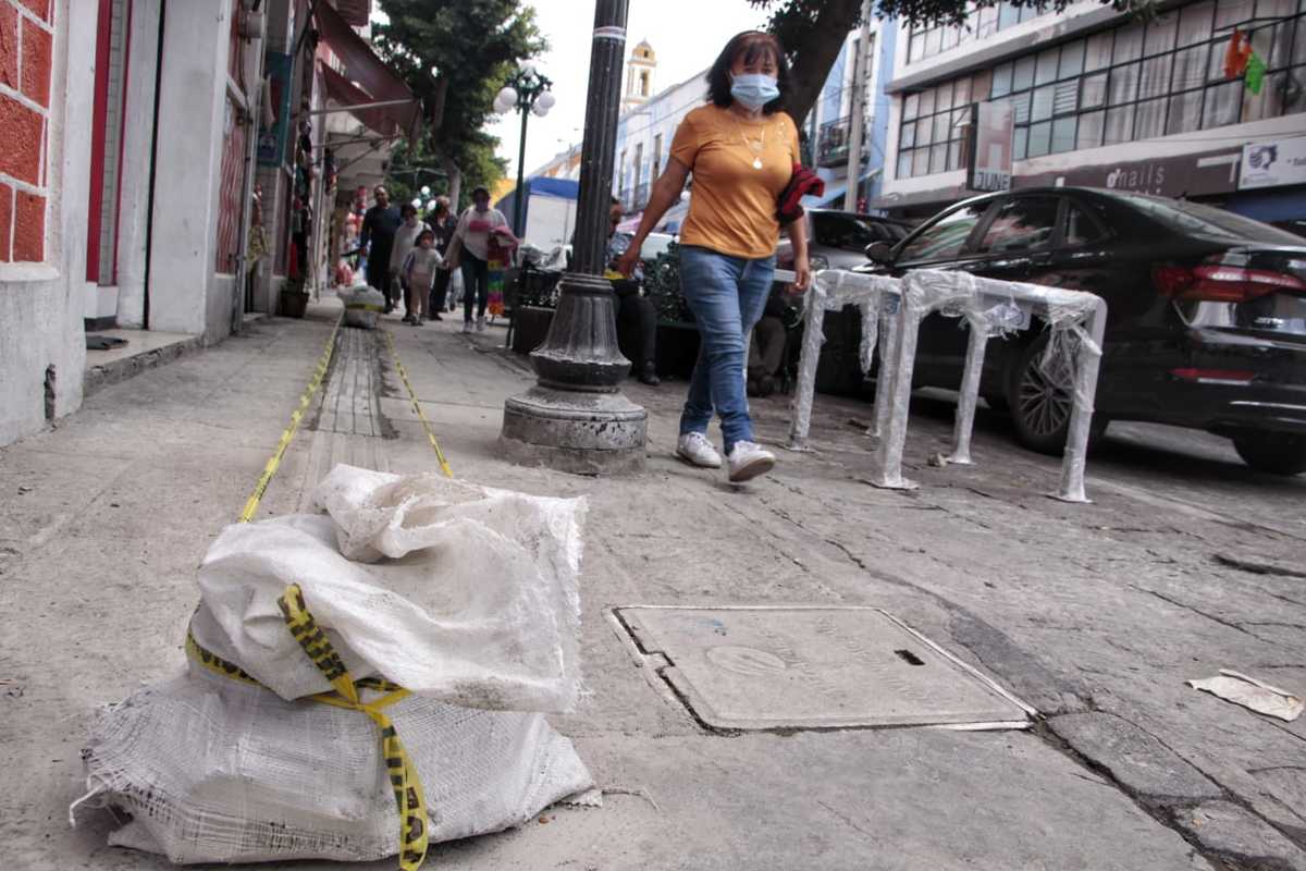 Obras en corredor 5 de mayo. (Melanie Torres)