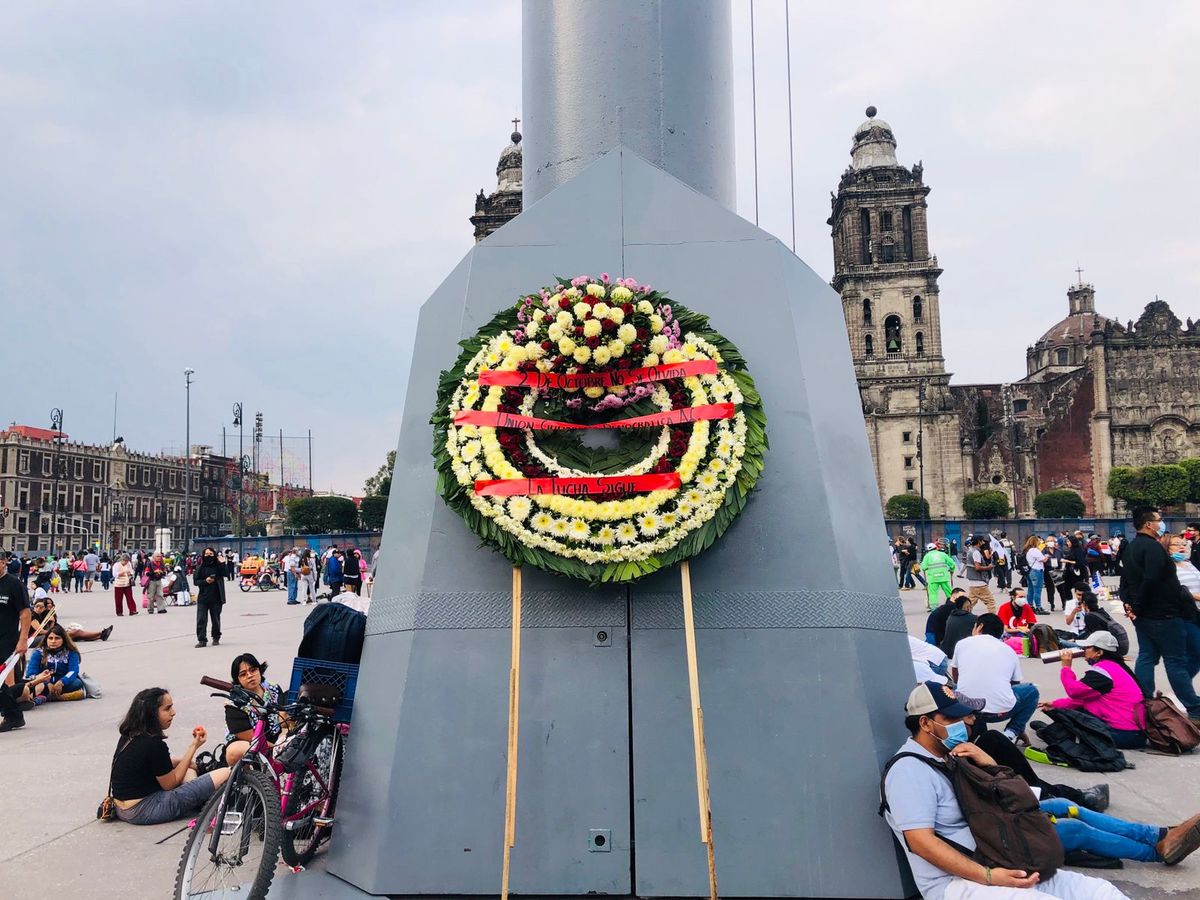 Colectivos exigieron justicia por los estudiantes que murieron en Tlatelolco. (Fanny Martínez)