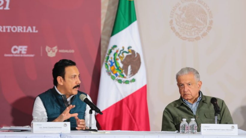 Omar Fayad y Andrés Manuel López Obrador. (Especial)