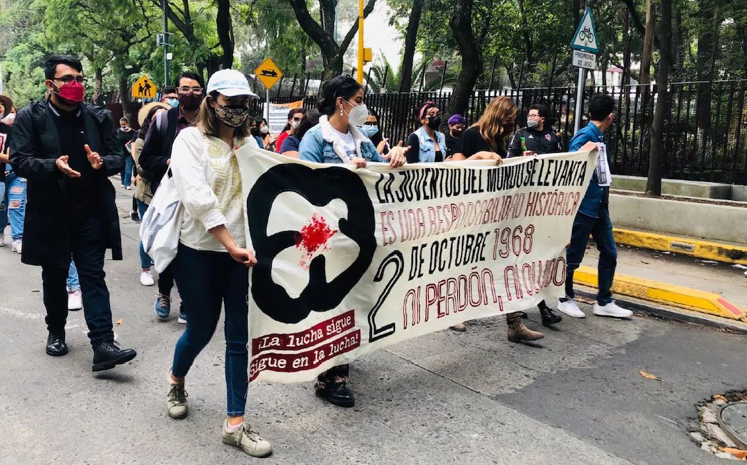 Sale contingente del IPN a Tlatelolco