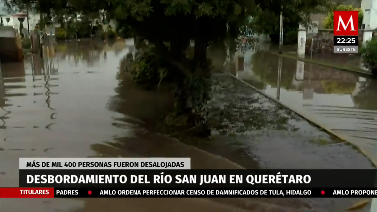 En Querétaro, zona hotelera se inunda por desborde de presa