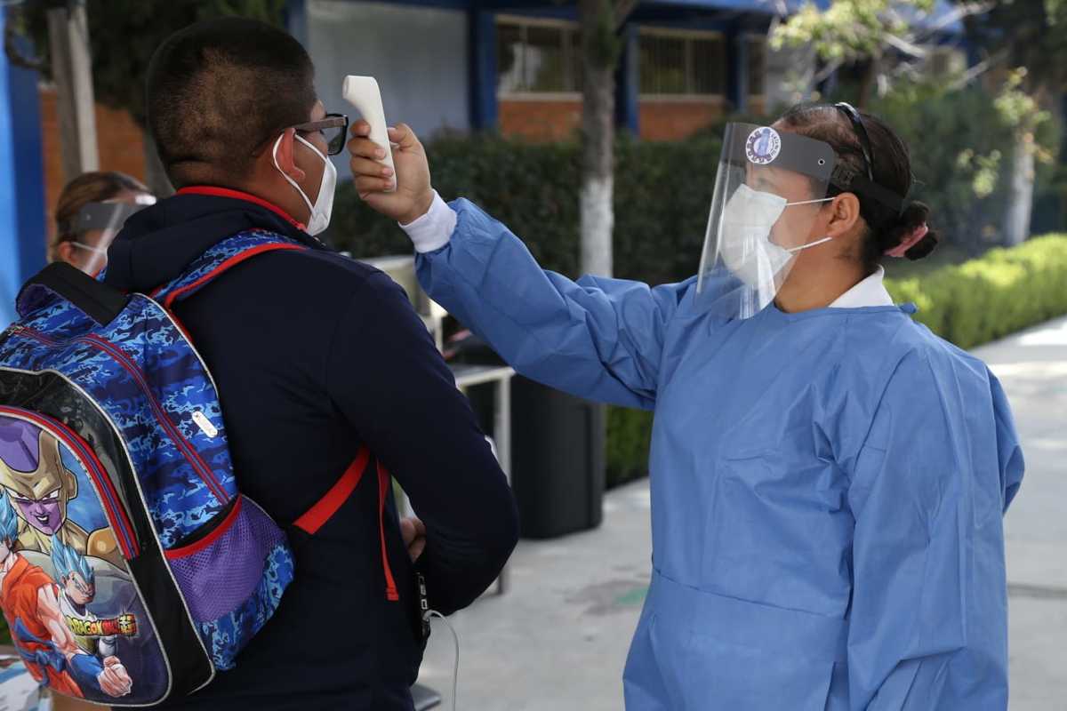 Regreso a clases en el plantel Cbtis 222 en Pachuca. (Jorge Sánchez)