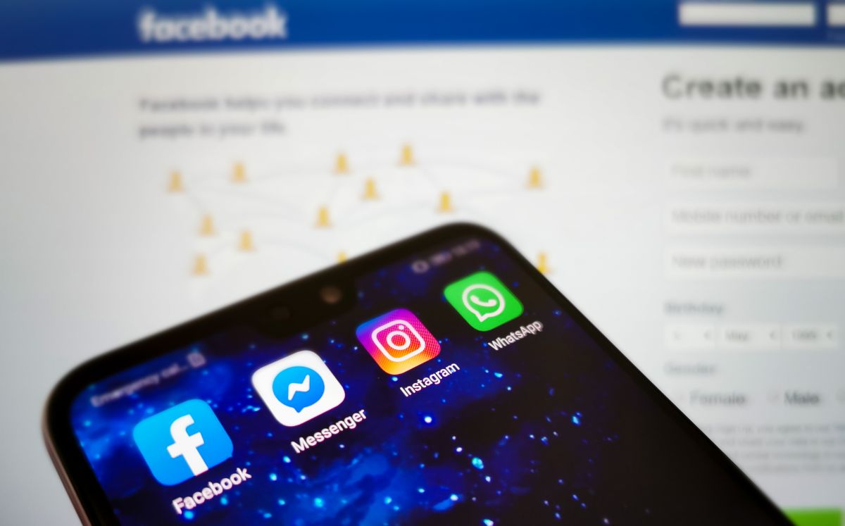 Facebook, Instagram y WhatsApp caen (Shutterstock).