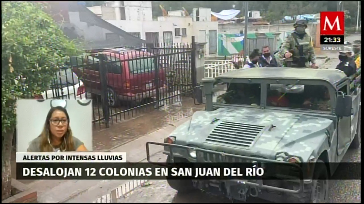 Nueve colonias son evacuadas por desbordamiento de río en Querétaro