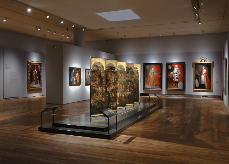 La obra más destacada es el 'Biombo de la Conquista de México'. (Twitter: @museodelprado)
