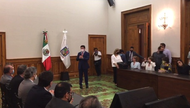 Toma de protesta al gabinete de Samuel García. Foto:Especial