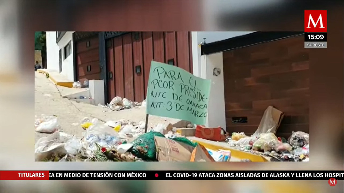 Arrojan basura en casa del Alcalde de Oaxaca