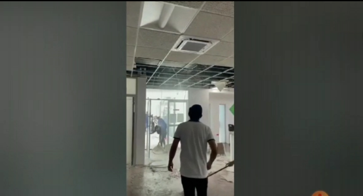 Colapsa techo en edificio de gobierno de Sinaloa. | Especial