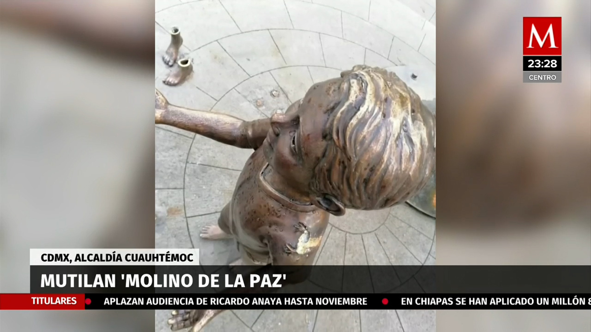 Estatua 'Molino para la Paz' en CdMx, fue recuperada; así la robaron
