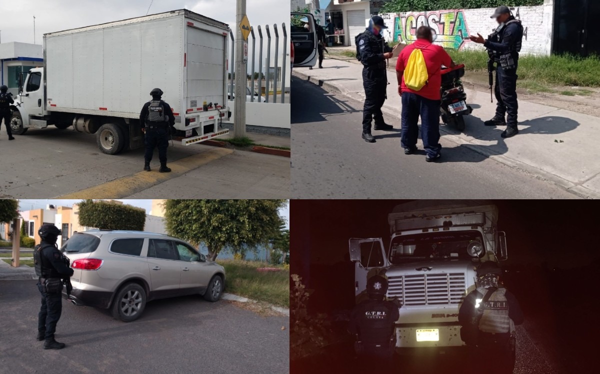 Fueron asegurados 7 vehículos robados en Guanajuato