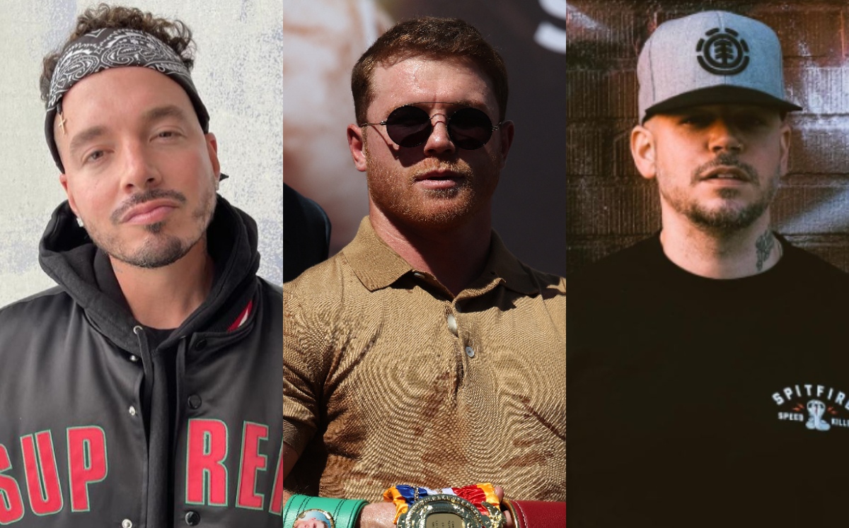 J Balvin, Canelo Álvarez y Residente (Instagram)