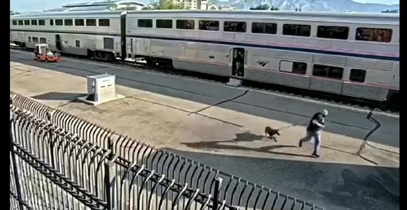 La situación ocurrió en la estación de trenes Amtrak, en Tucson, Arizona. | Captura de video