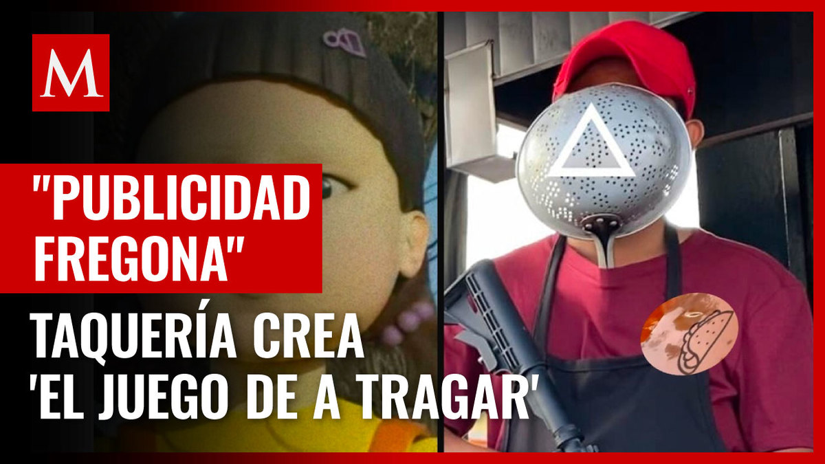 Veracruz. Taquería viral por retos Juego-del-Calamar para tacos.