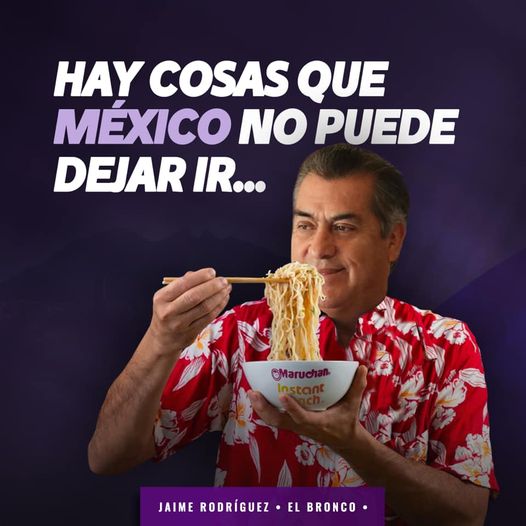 El Bronco celebró que  la sopa Maruchan se queda | Especial