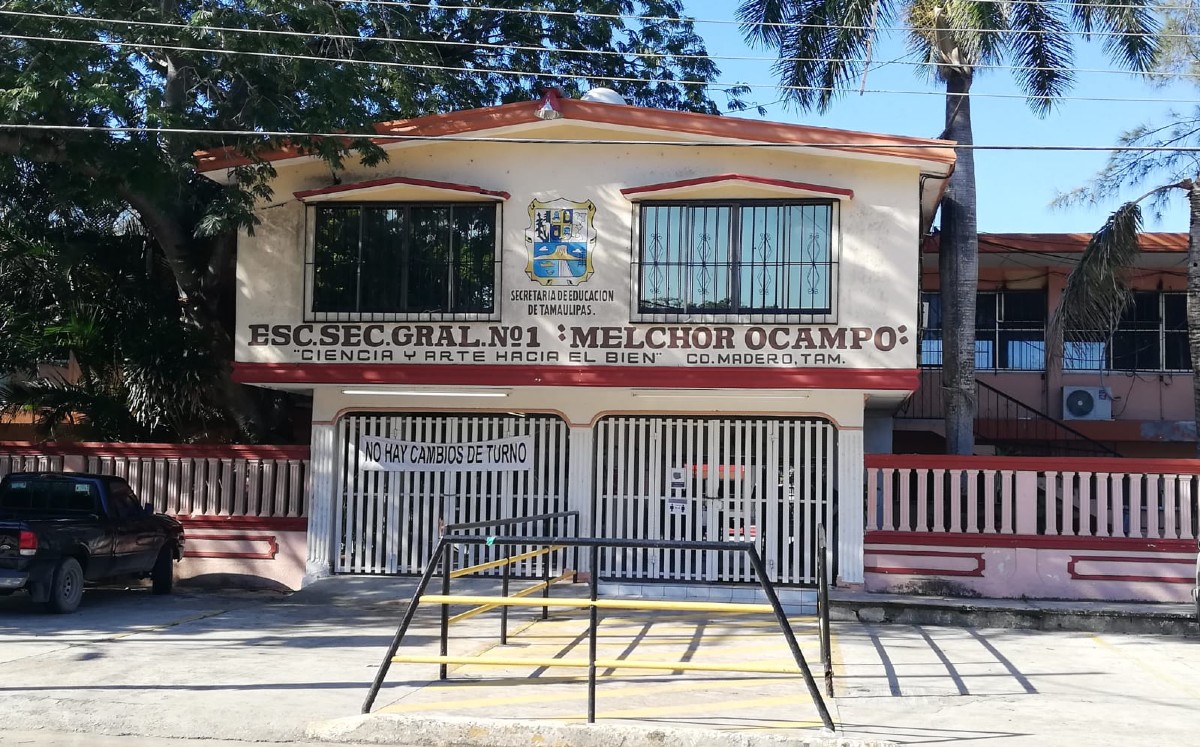 Escuela secundaria general número 1 "Melchor Ocampo" en Ciudad Madero. (Antonio Campos)