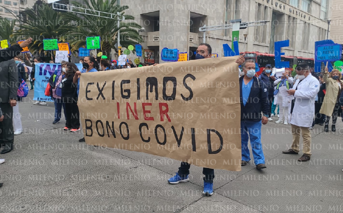 Los médicos exigieron que se les entregue el bono por atender covid-19. (Ramón Ramírez)
