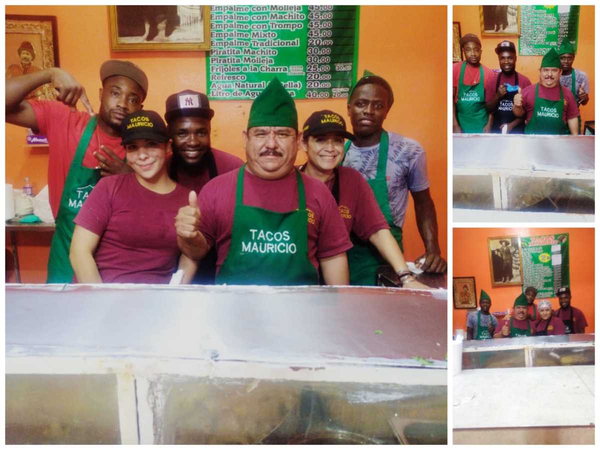 Taquería en Monterrey da trabajo a migrantes haitianos. Foto: Especial.