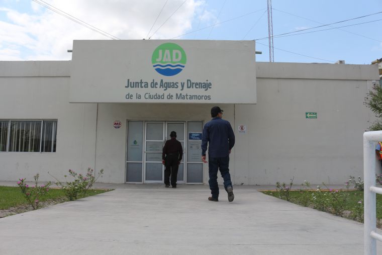 Oficina de la Junta de Aguas y Drenaje de Matamoros, Tamaulipas.