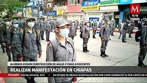 Realizan manifestación en Chiapas