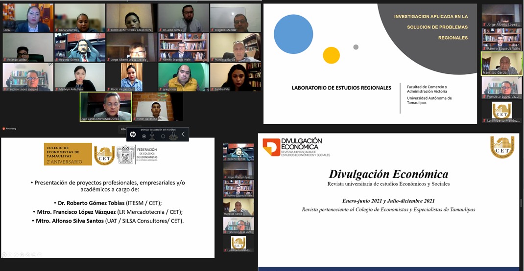 Colegio de Economistas celebraron su aniversario de forma virtual.